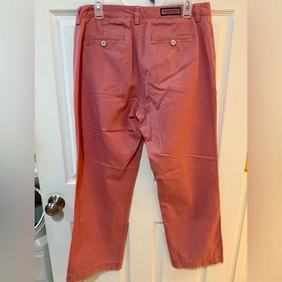 Vineyard Vines Pink Chino Pants Classic Style golf coastal vacation - Picture 4 of 4